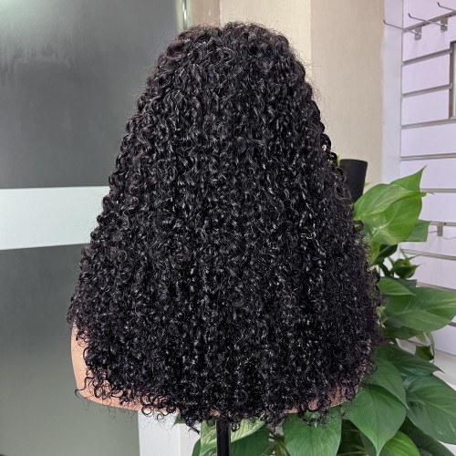 5x5 Glueless Double Drawn Pissy Curl Transparent Lace Closure Wig | Human Hair Wig | Lace Front